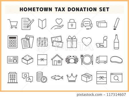 家鄉稅捐相關圖標集 家鄉稅捐相關圖標集 117314607
