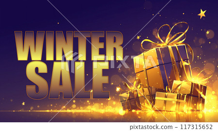 Winter sale banner background 117315652