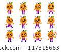 Halloween monster pumpkins, Funny pumpkin. Jack-o-lantern Holidays cartoon 117315683