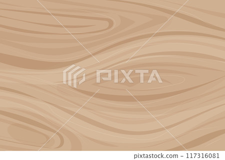 Wood annual rings texture top view surface. Tree material, plank or panel. Stamp of tree trunk natural timber.  117316081