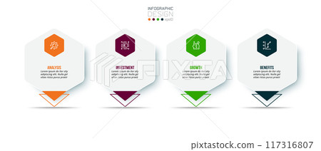 Business concept infographic template with option. 117316807