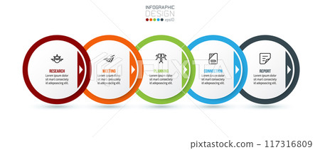 Timeline chart business infographic template. Timeline chart business infographic template. 117316809