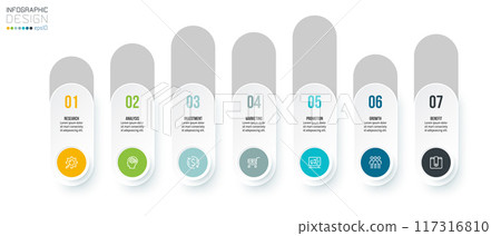 Business concept infographic template with bar chart. Business concept infographic template with bar chart. 117316810