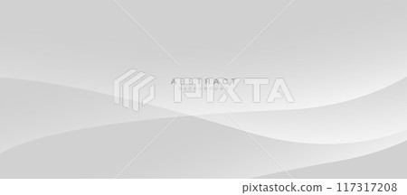 Abstract white and grey background with white wavy. Minimal clean modern banner. illustration Vector Abstract white and grey background with white wavy. Minimal clean modern banner. illustration Vector 117317208