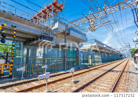 大阪市阪急千里線盛夏高架施工 117317232