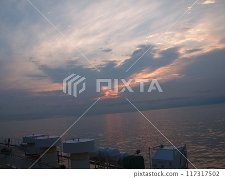 Dawn from the Tomakomai-Oarai ferry 117317502
