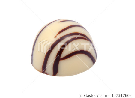exclusive chocolate sweets isolated on the white 117317602