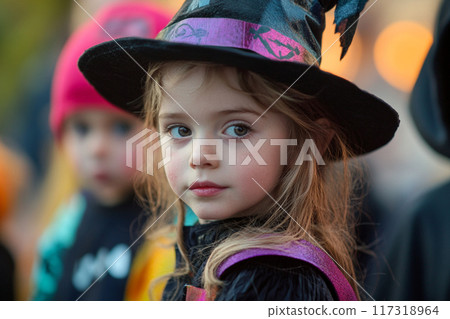 女孩扮演女巫 117318964