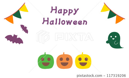 Simple and cute Halloween frame 117319206