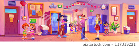 Valentine day holiday in school 117319221