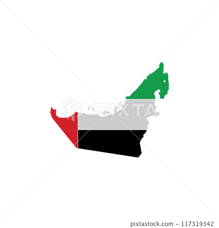 united arab emirates country map icon vectors illustration symbol design 117319342