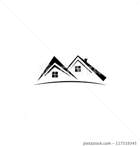 house building logo vectors illustration symbol design 117319345