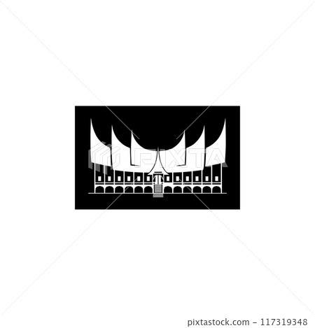 Minang traditional house icon vectors illustration symbol design 117319348