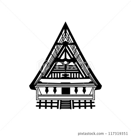 Medan traditional house icon vectors illustration Medan traditional house icon vectors illustration 117319351