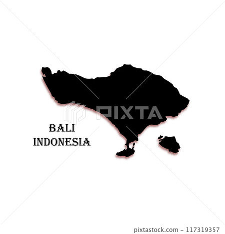 Map of the island of Bali, Indonesia vector illustration symbol design Map of the island of Bali, Indonesia vector illustration symbol design 117319357