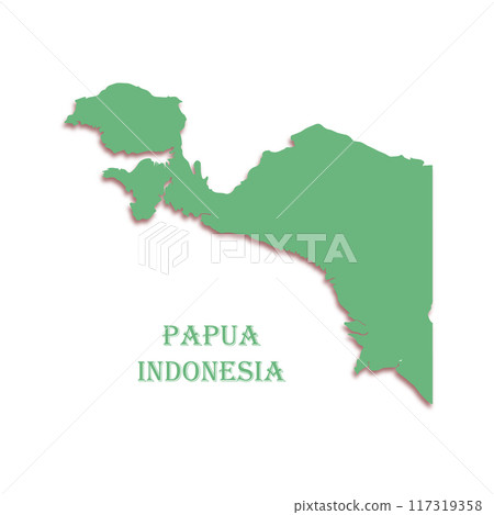 Papua island map, Indonesia vector illustration symbol design 117319358