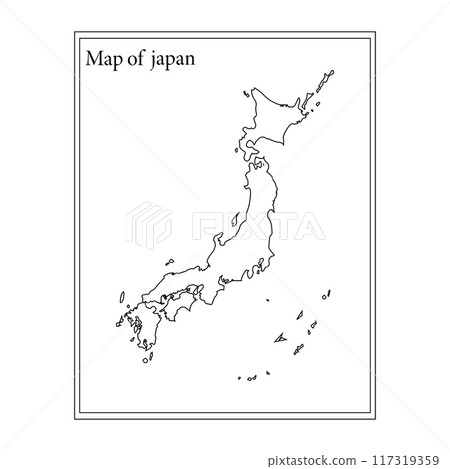 japan map icon vectors illustration symbol design 117319359