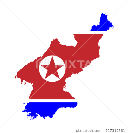 North Korea country map icon vectors illustration symbol design 117319361