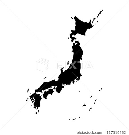 japan map icon vectors illustration symbol design 117319362