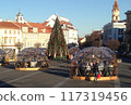 Domed store at the Lithuanian Christmas market 117319456