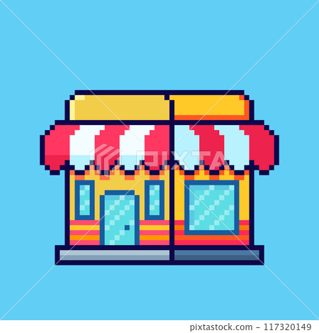 Pixel art store building game asset design Pixel art store building game asset design 117320149