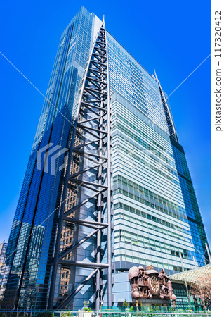 Nippon Television Tower, commonly known as NTV Tower [television studio located at Shiodome Shiosite] 117320412