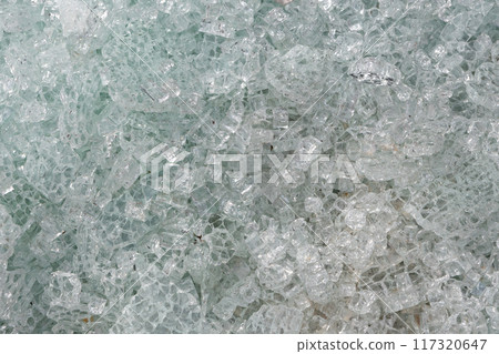 Shattered Glass Pieces with Irregular Shapes 117320647