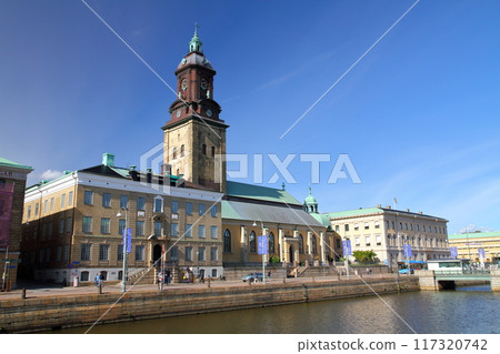 Gothenburg, Sweden's second largest city in Northern Europe: German Church facing the canal 117320742
