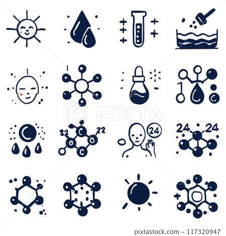 Skincare Science Essential Icons for Skin Health Skincare Science Essential Icons for Skin Health 117320947