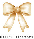 Classic Beige Ribbon Bow for Elegant Decorations 117320964