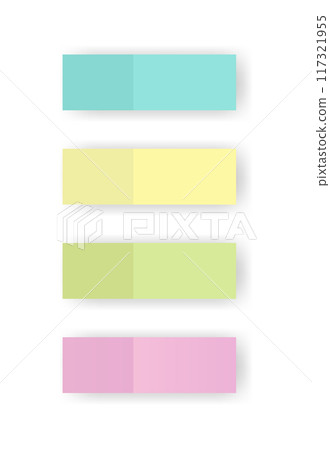 Paper notes stickers. Place for memo messages on paper sheets. Blank sticky place for to do list and office notice or information board 117321955