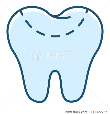 Dental filling icon vector isolated 117322254