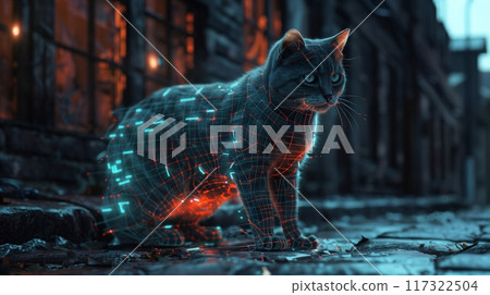 Chipping cats. Identification of pets. Search for missing animals. 117322504