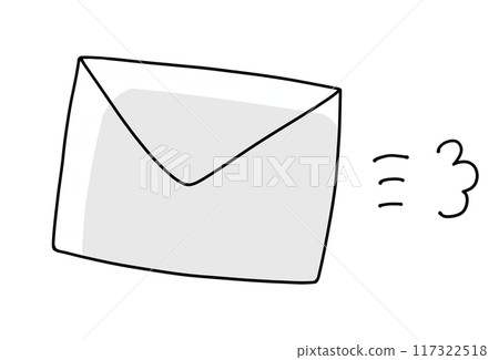 A simple, express letter with solid coloring 117322518
