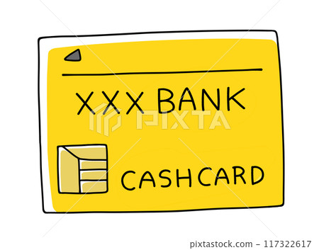 A simple cash card with a solid color 117322617