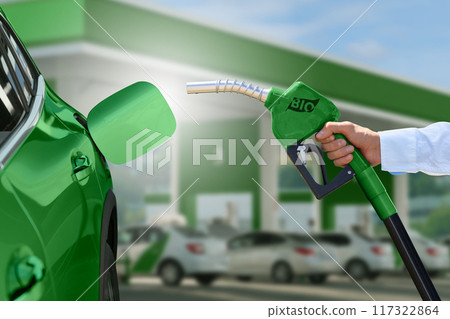 Refuelling car with bio fuel. Carbon neutral transortation 117322864