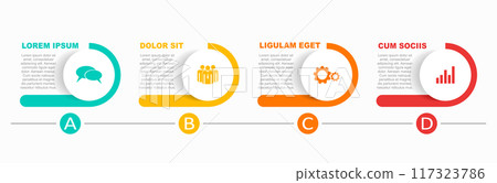 Infographic design template with place for your data. Vector illustration. Infographic design template with place for your data. Vector illustration. 117323786