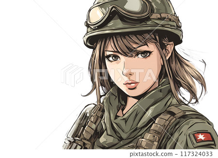 女兵透明插畫 女兵透明插畫 117324033