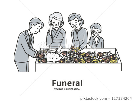 葬禮上的獻花儀式 117324264