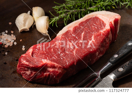 Meat BBQ Iron Plate 117324777