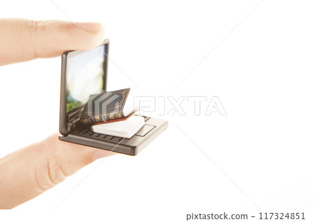 image of computer book hand image of computer book hand 117324851