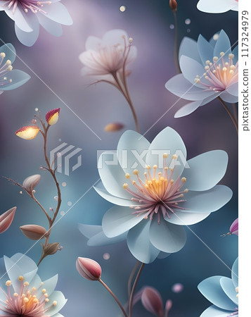 close-up flower with dew drops, taken at night or in low-light conditions, close-up flower with dew drops, taken at night or in low-light conditions, 117324979