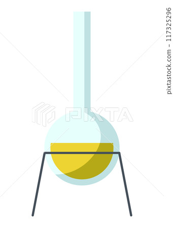 Science researching chemical lab element. Professional work of scientific research. Molecular engineering vector concept. Modern scientific or chemistry classroom interior design symbol 117325296