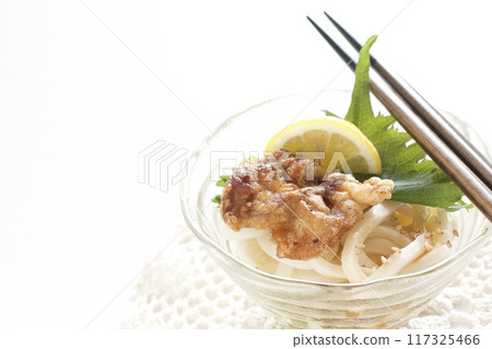 Chilled fried chicken udon Chilled fried chicken udon 117325466