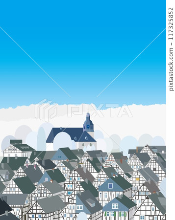 Freudenberg Germany winter scenery 117325852