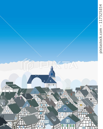 Freudenberg Germany winter scenery 117325854
