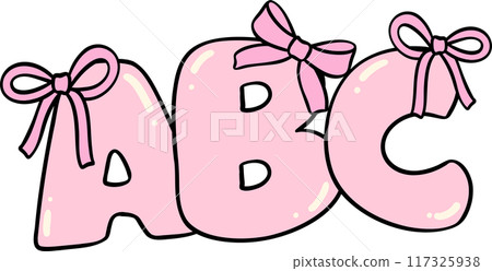 Coquette Girly ABC word school supplies Coquette Girly ABC word school supplies 117325938