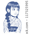 A woman in a yukata 117325995