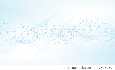 DNA Abstract Background Structure For Science Research And Gene Genetic, Healthcare And Medicine Design. Vector Illustration. 117326039
