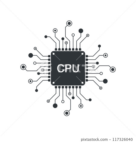 Digital chip CPU. Semiconductor technology concept. Tech Futuristic Template. Quantum computer database concept. Digital chip CPU. Semiconductor technology concept. Tech Futuristic Template. Quantum computer database concept. 117326040